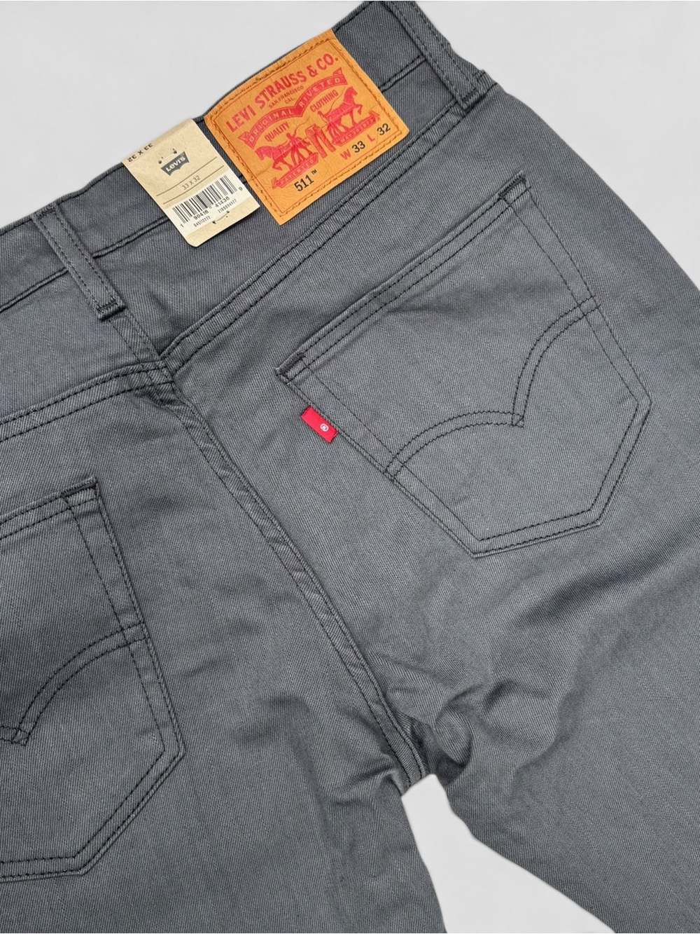 Levi's Men's 511 Slim Fit Jean - Grey/Black 3D Stretch 33x32 - Picture 4 of 5
